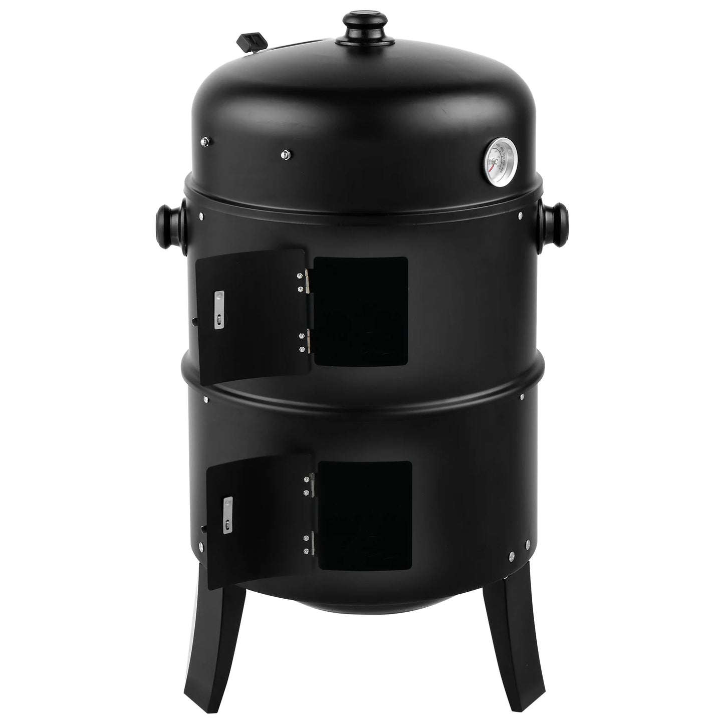 80x41x48cm Outdoor BBQ Smoker Grill – Iron Carbon Charcoal Grill, Black | WowPopMall