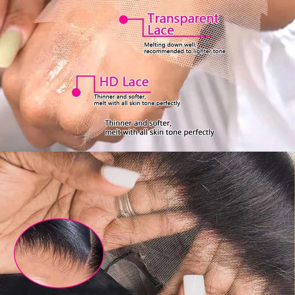 200 Density HD Lace Frontal Straight Human Hair Wig – 13x4 / 13x6 / 360 Lace Options