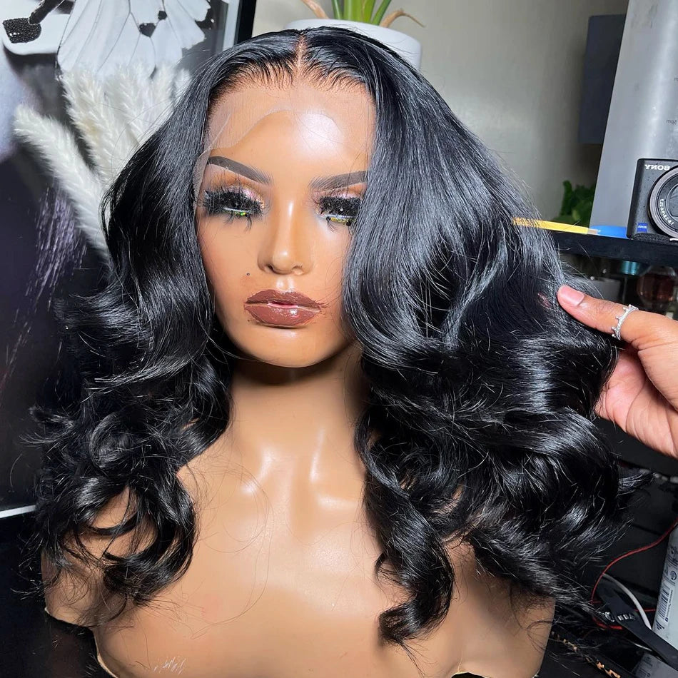 Body Wave Bob Wig 13x6 Transparent Lace Frontal Brazilian Human Hair Wig – Virgin Remy, 180% Density