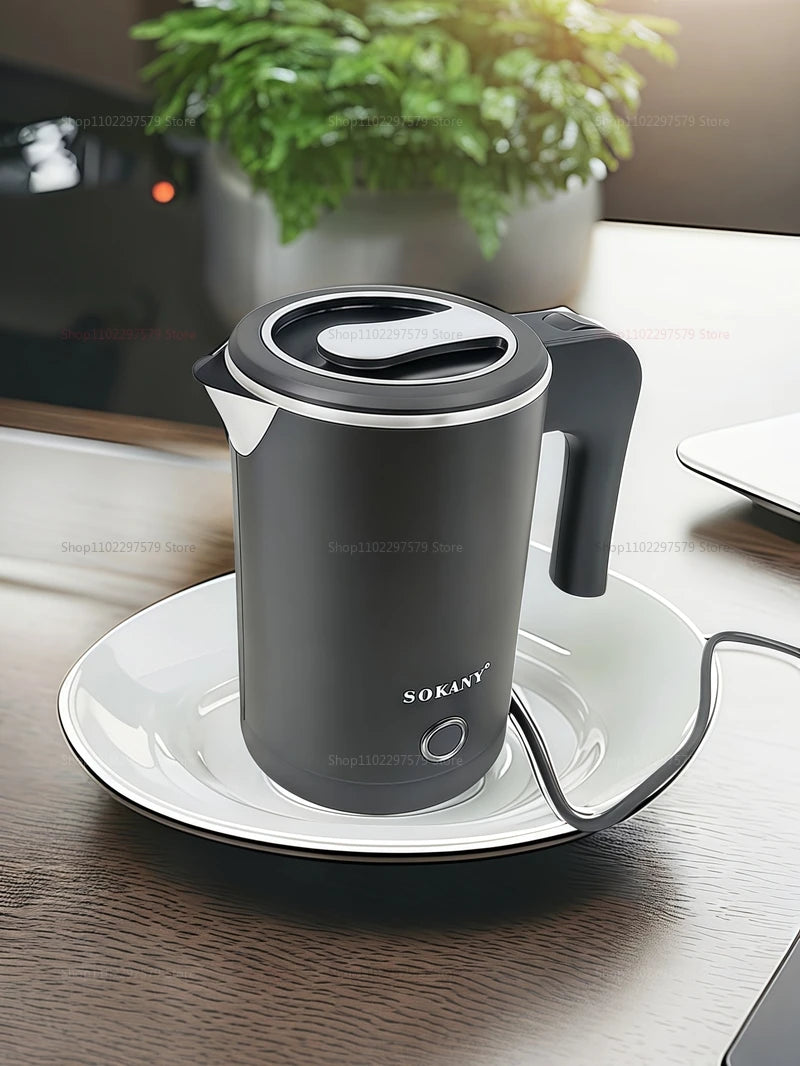 Smart Travel Electric Kettle 500ML – Portable Stainless Steel Water Boiler for Tea & Coffee