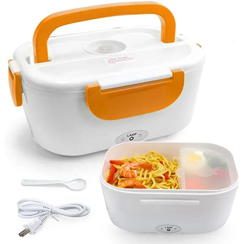 2-in-1 Electric Lunch Box – Dual Use for Home & Car, Stainless Steel Food Warmer (12V/24V/110V/220V)