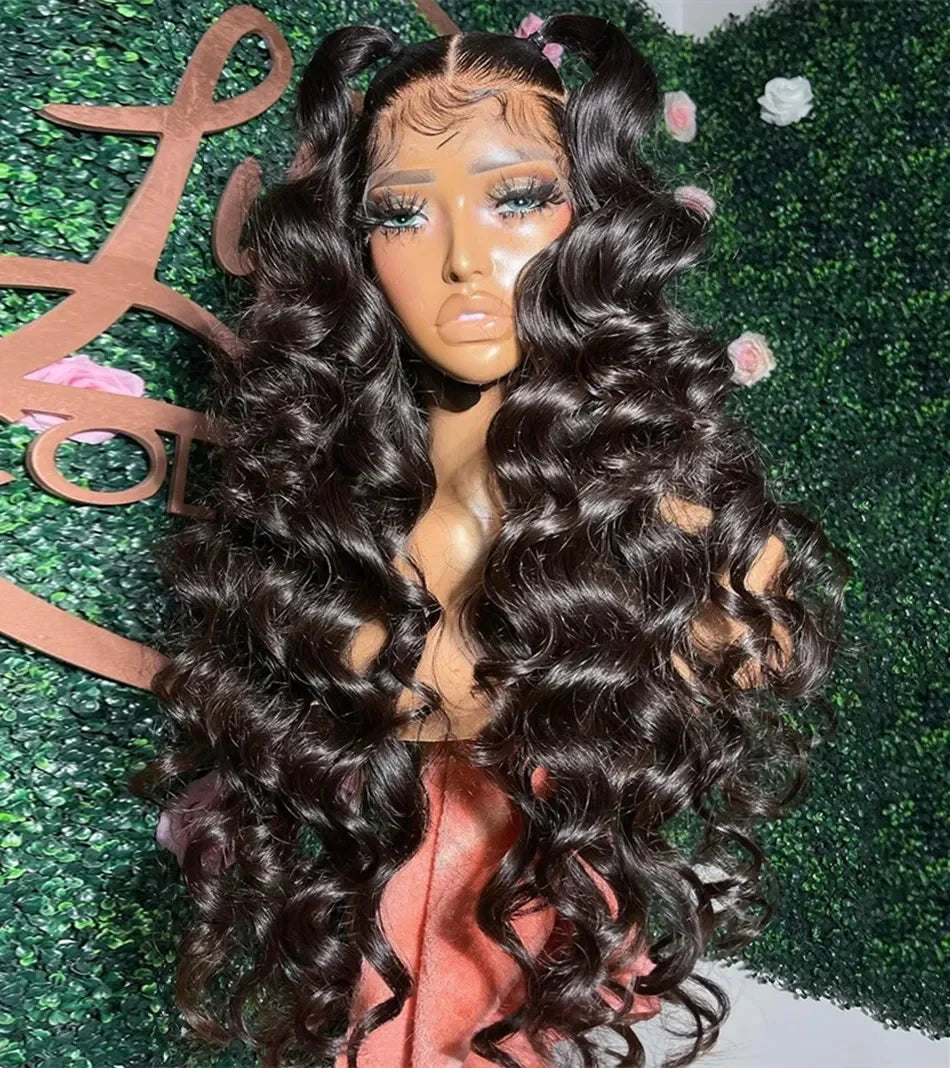 30 Inch Loose Deep Wave HD Lace Front & Glueless Human Hair Wig – Pre-Plucked Brazilian Curly Wig