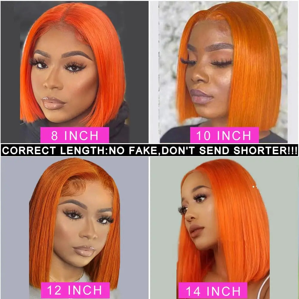 Bone Straight Bob 13x4 Lace Frontal Human Hair Wig – Chocolate Brown #4 Short Bob