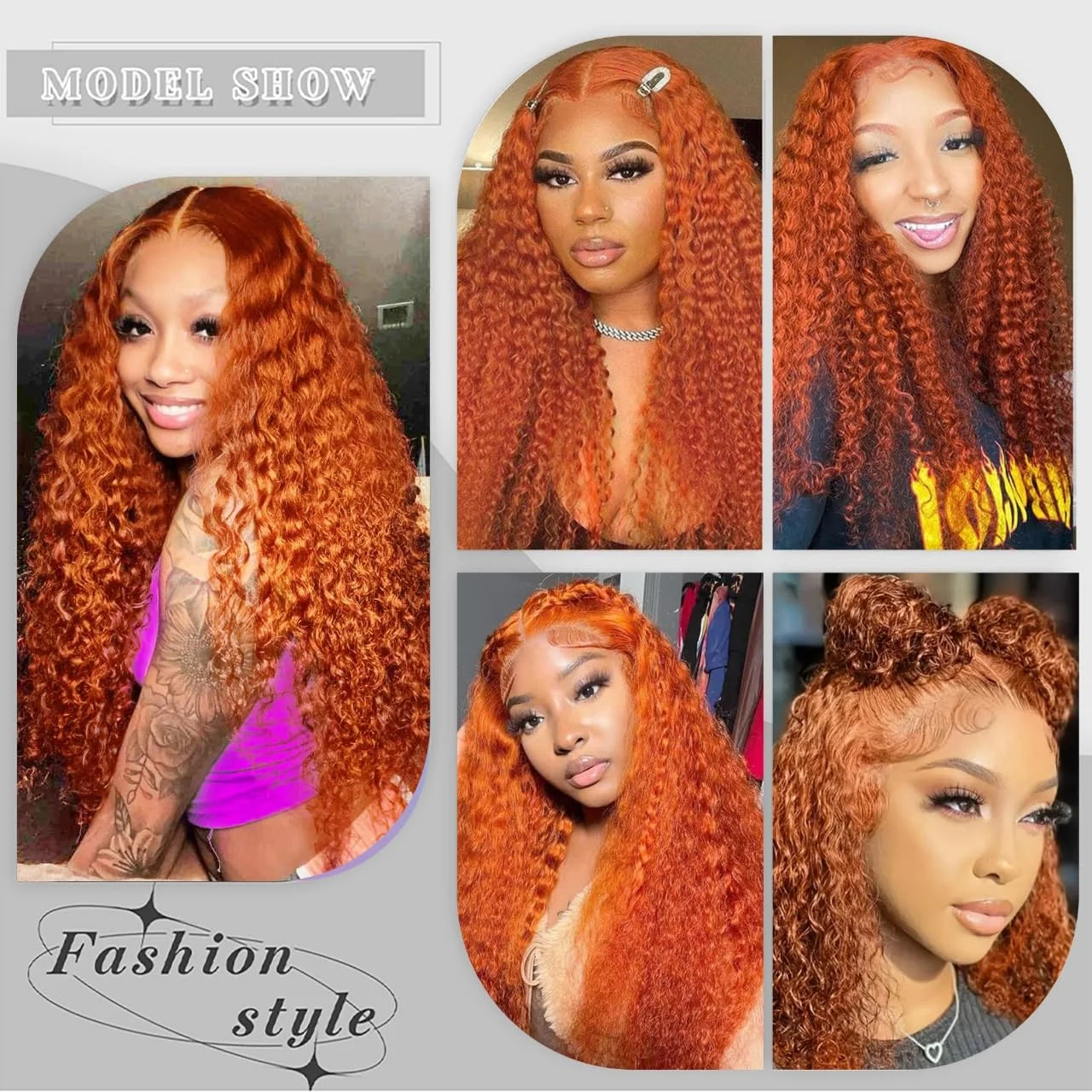 Ginger Deep Wave 13x4 HD Lace Front Wig – 250% Density Long Human Hair Wig (30 inch)