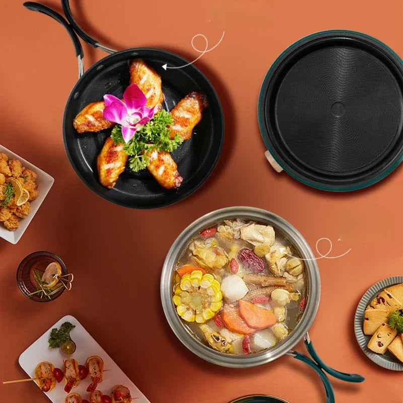 Folding Electric Hot Pot Cooker – Compact & Portable for Travel & Dorm Use