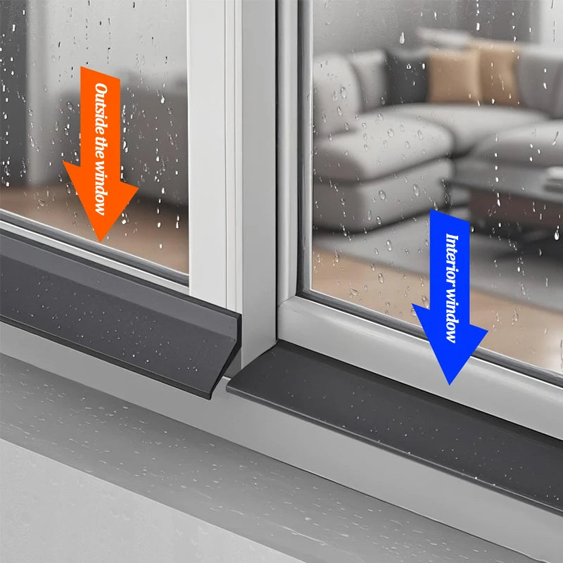 135° Window Rain Guard – Waterproof Windproof Sealing Strip for Sliding Windows & Balcony (1m)