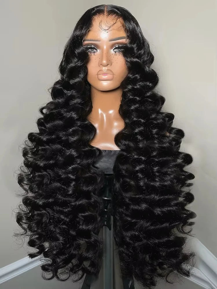 30 Inch Loose Deep Wave HD Lace Front & Glueless Human Hair Wig – Pre-Plucked Brazilian Curly Wig