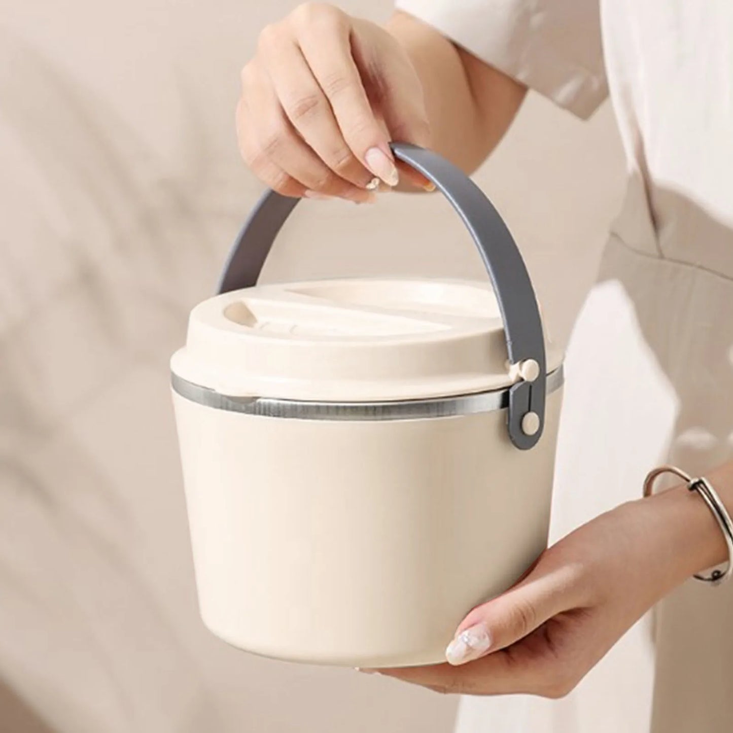 12V Portable Electric Lunch Box 1.2L Fast Heating for Travel Office Washable Food Warmer