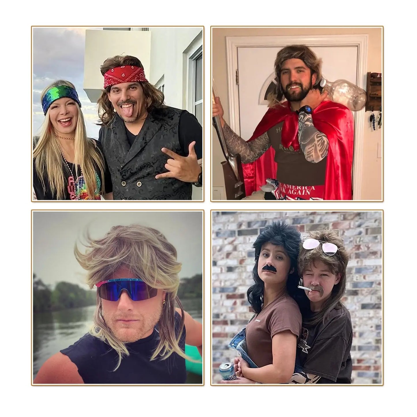 Men's Mullet Wig | 70s 80s Retro Costume & Cosplay Wig