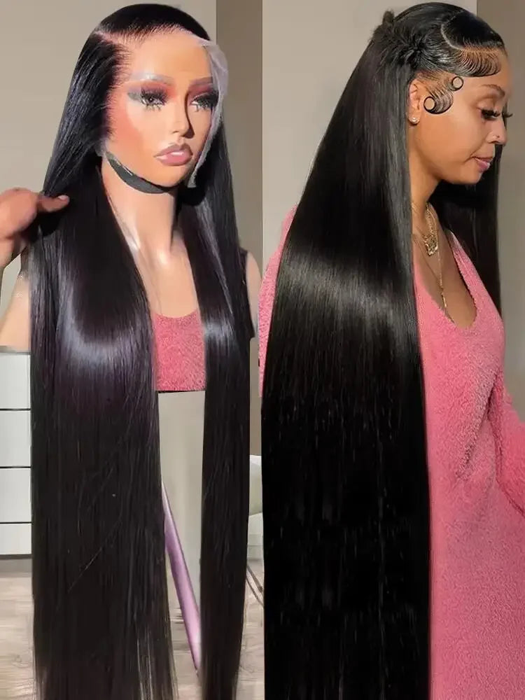 Straight Lace Front Wig 18"-46" | 13x4 13x6 360 HD Lace | 200%-220% Density | Brazilian Human Hair