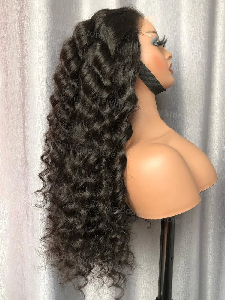 HD 13x6 Lace Front Loose Deep Wave Human Hair Wig – Glueless, 200% Density, 40"
