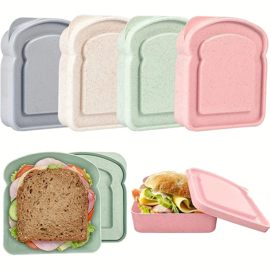 Reusable Bento Sandwich Box – BPA-Free Stackable Lunch Container with Lid