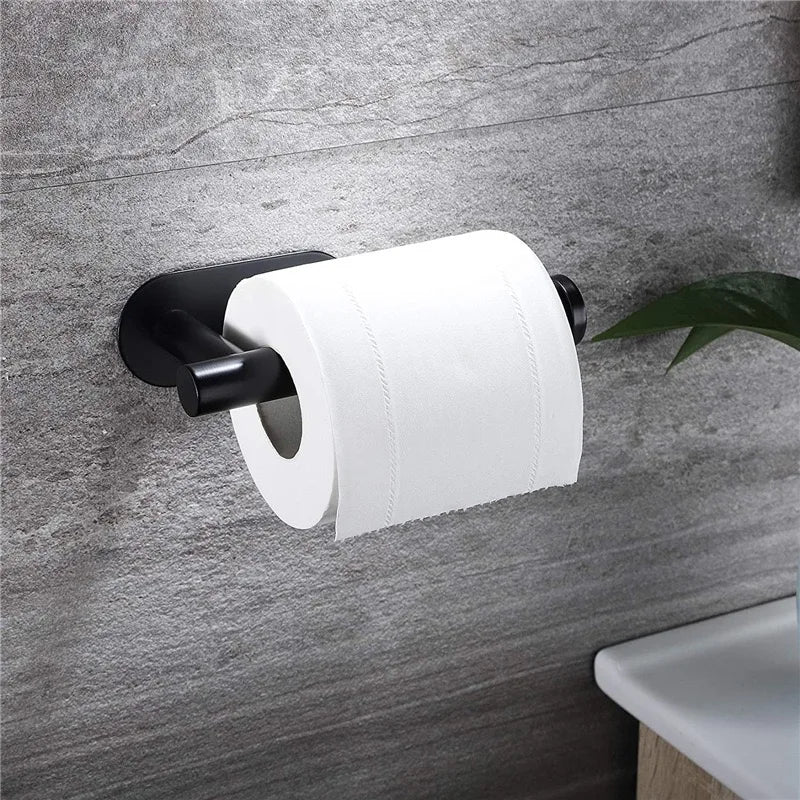 Adhesive Paper Towel Holder – Wall & Cabinet Mount Kitchen Tissue Rack for Home & Bathroom