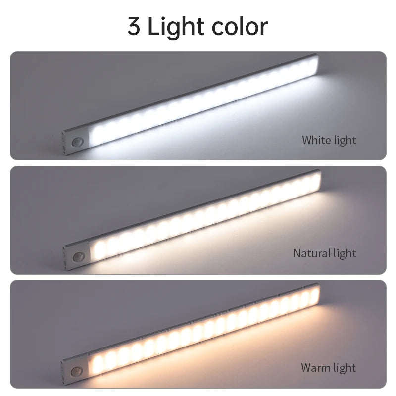 Wireless Motion Sensor LED Light – USB Rechargeable Night Lamp for Closet, Cabinet & Kitchen