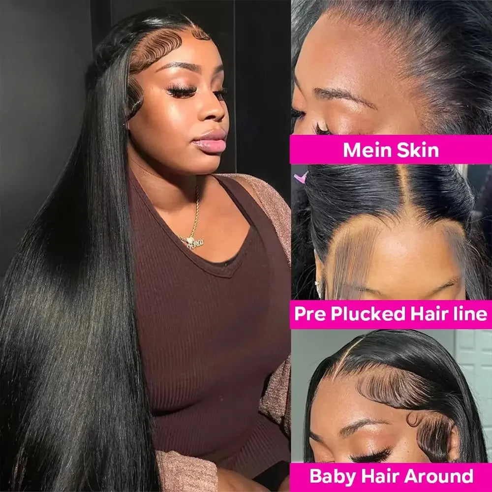 Bone Straight HD Lace Front Human Hair Wig · 13x6 / 13x4 · 200 Density · 26+ Inch