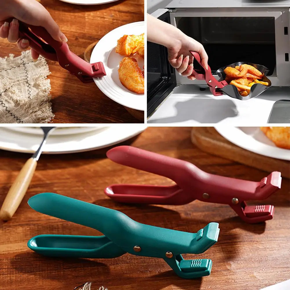 Heat-Resistant Silicone Clip – Non-Slip Kitchen Tongs & Handle Tool