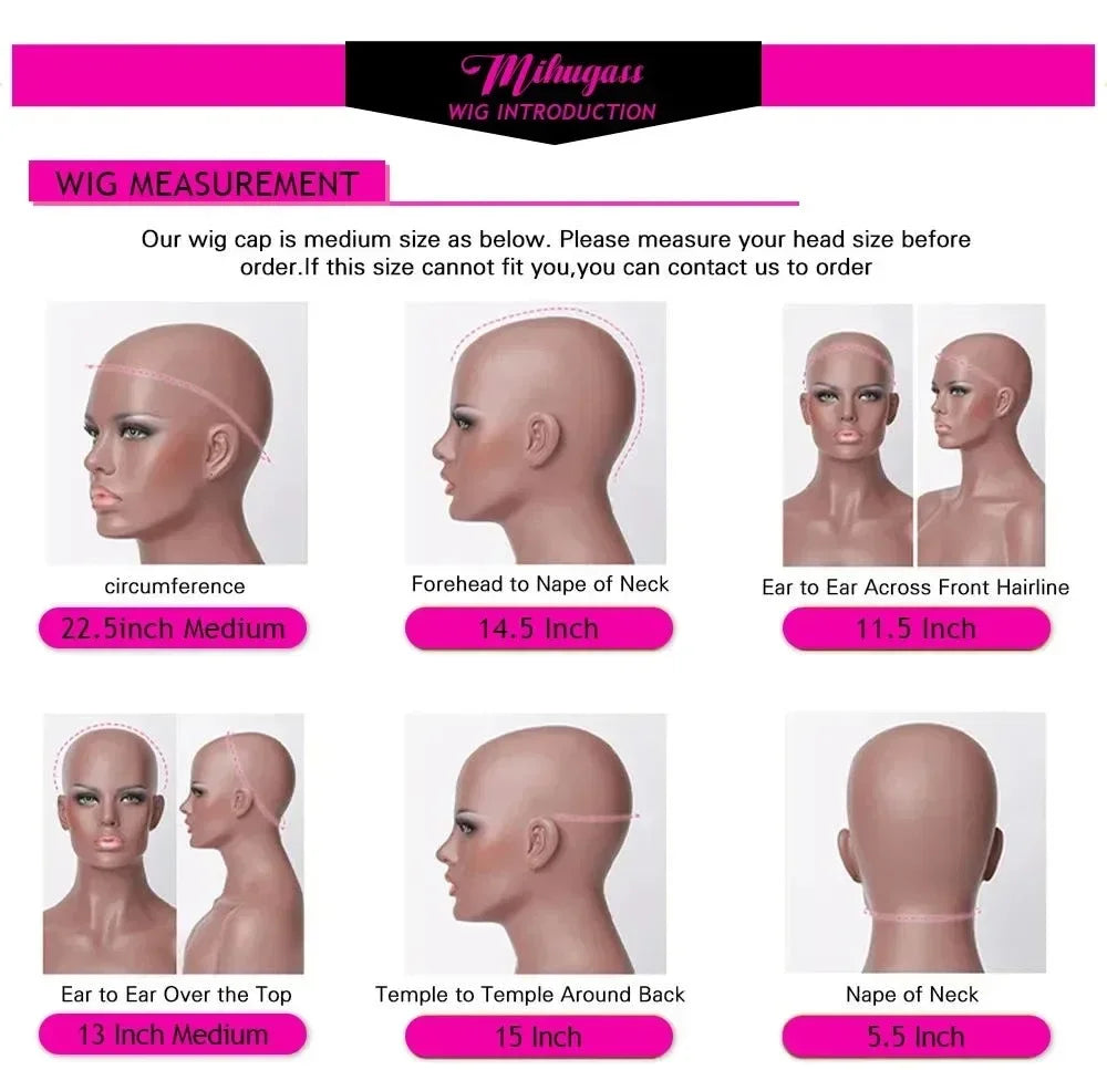 200% Density 13x4 / 13x6 HD Transparent Lace Brazilian Straight Human Hair Wig