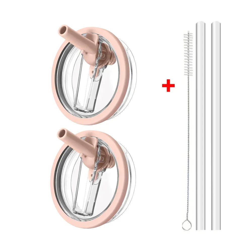 40oz Flip Straw Leak-Proof Lid – Replacement Tumbler Cover Compatible with Stanley Cup