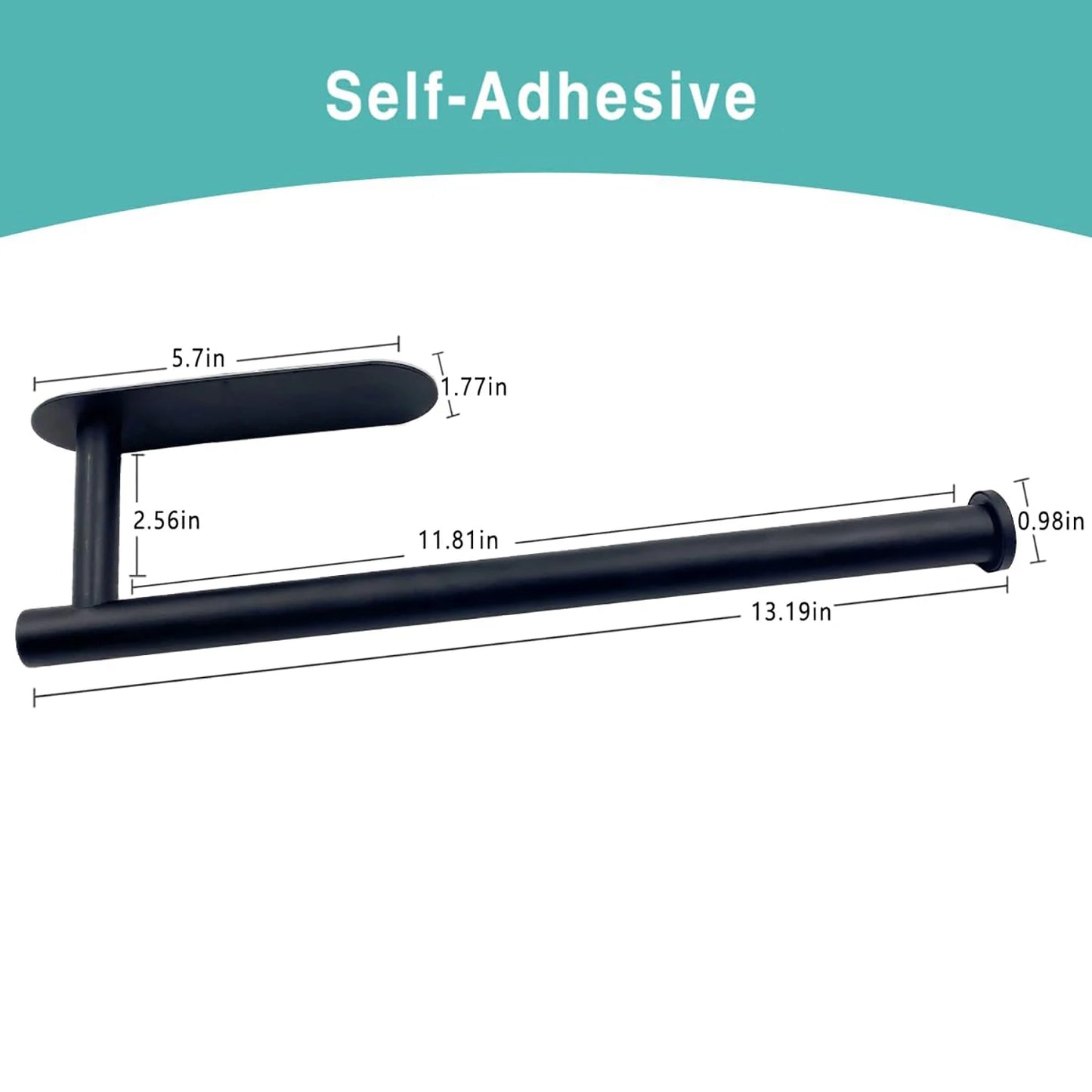 Adhesive Paper Towel Holder – Wall & Cabinet Mount Kitchen Tissue Rack for Home & Bathroom