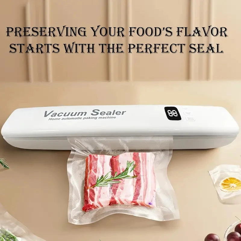 3-in-1 Automatic Vacuum Sealer | Food Saver with LED Display & Bags