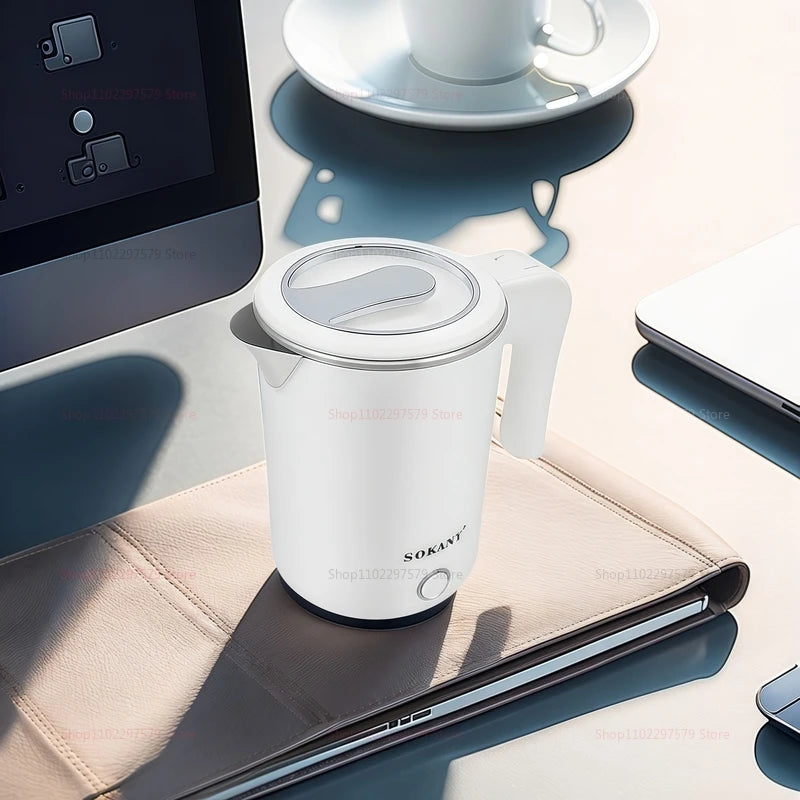 Smart Travel Electric Kettle 500ML – Portable Stainless Steel Water Boiler for Tea & Coffee
