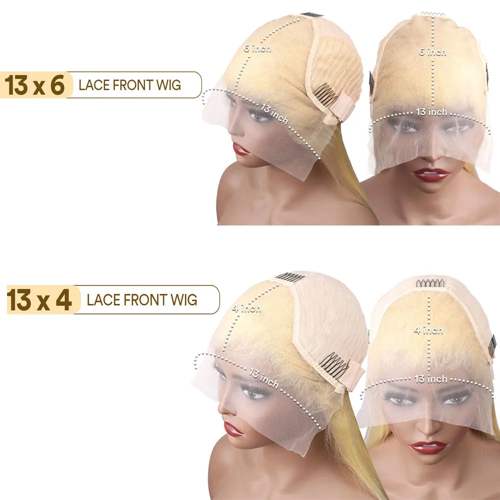 613 Straight HD Lace Front Wig – 13x4 & 13x6 Transparent Lace, 100% Brazilian Remy Human Hair (26"+)