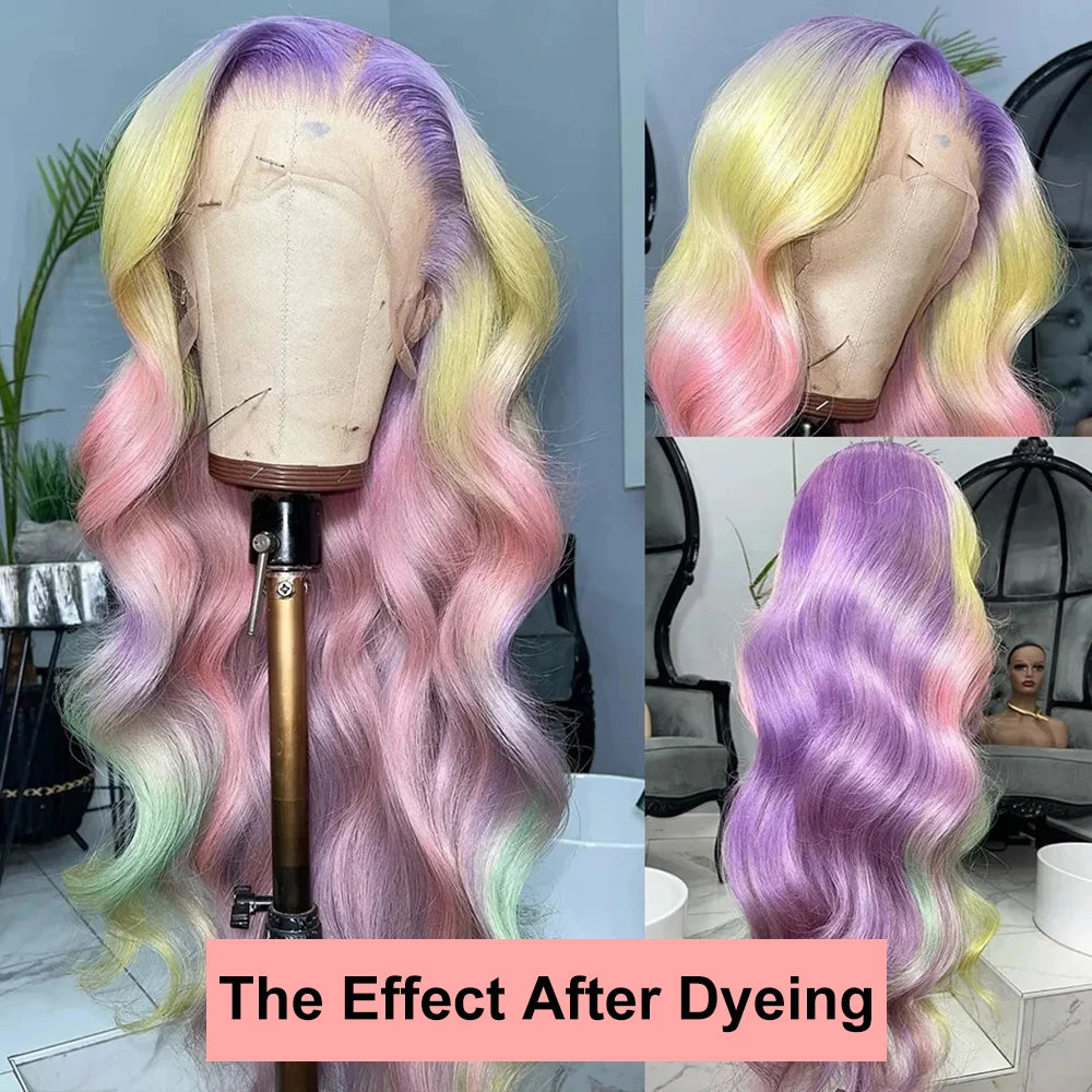 40” Rose Red Body Wave HD Lace Front Wig – 13x6 Transparent Brazilian Human Hair