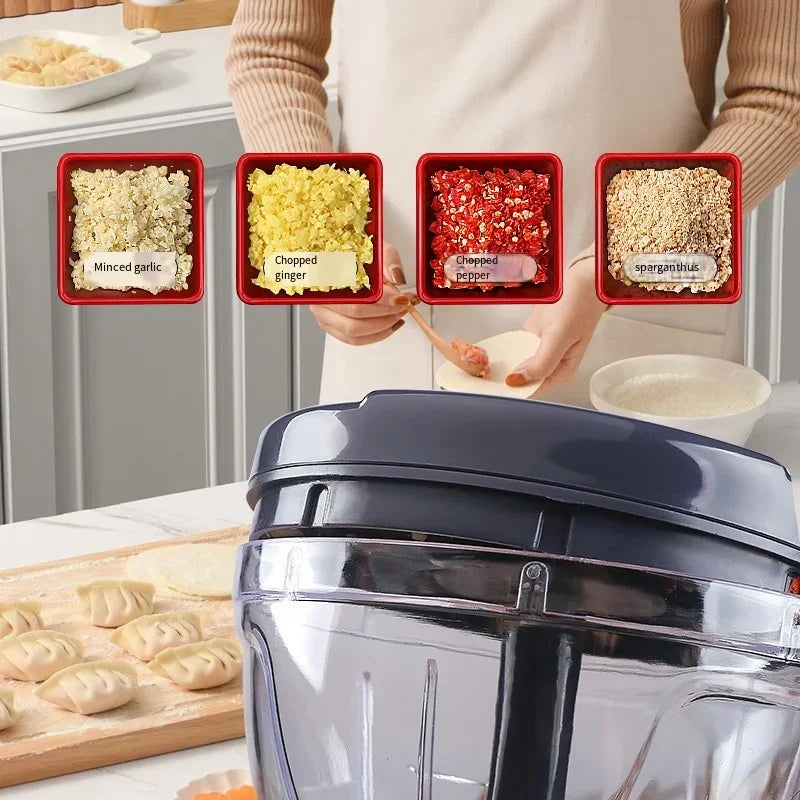 Manual Garlic Chopper – Stainless Steel Mini Food Blender & Crusher | WowPopMall
