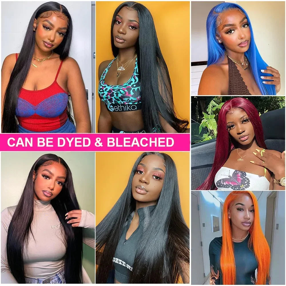 Glueless Bone Straight HD Lace Front Wig – Transparent Lace (4x4 / 5x5 / 13x4 / 13x6) Brazilian Remy Human Hair