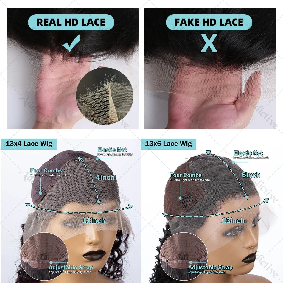 Transparent 5x5 Glueless HD Lace Body Wave Human Hair Wig 26"+