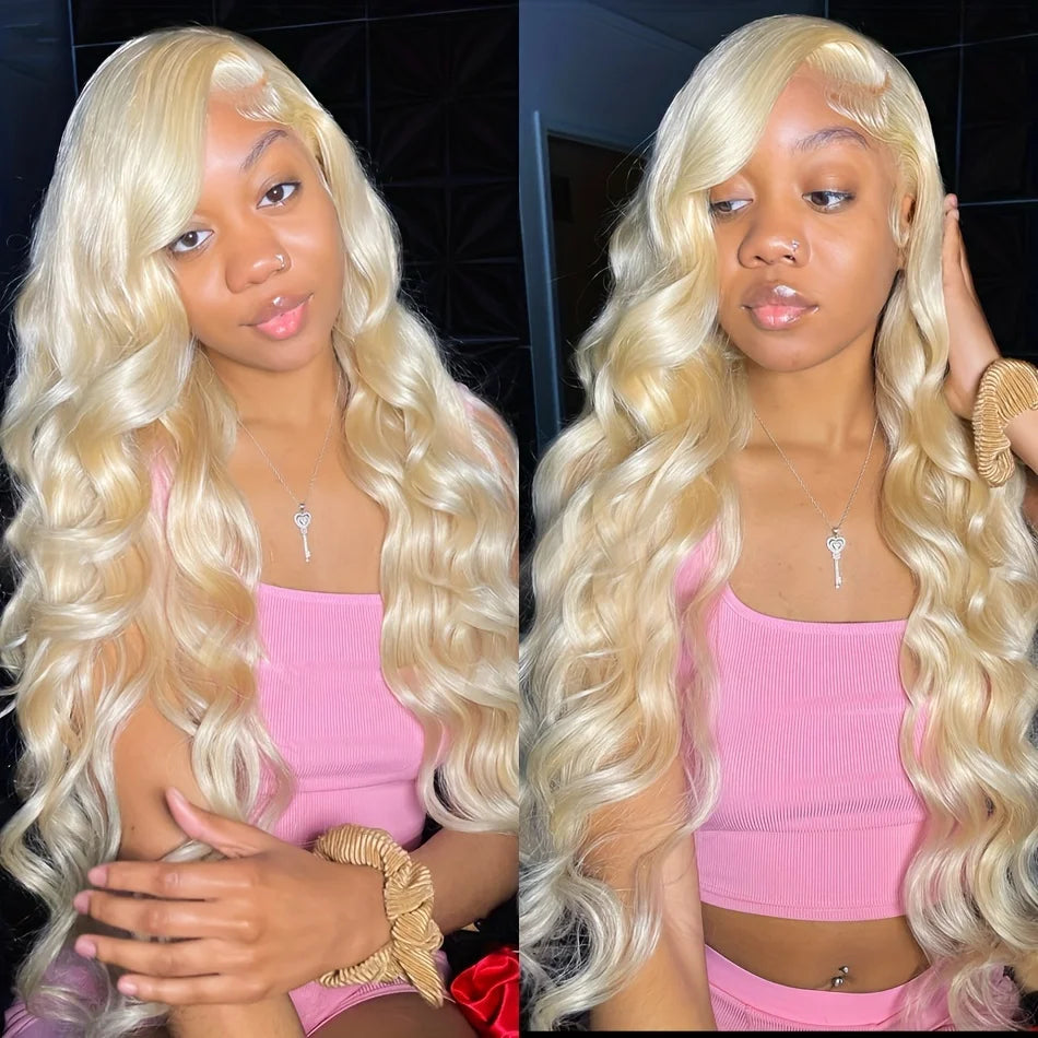 40” Rose Red Body Wave HD Lace Front Wig – 13x6 Transparent Brazilian Human Hair