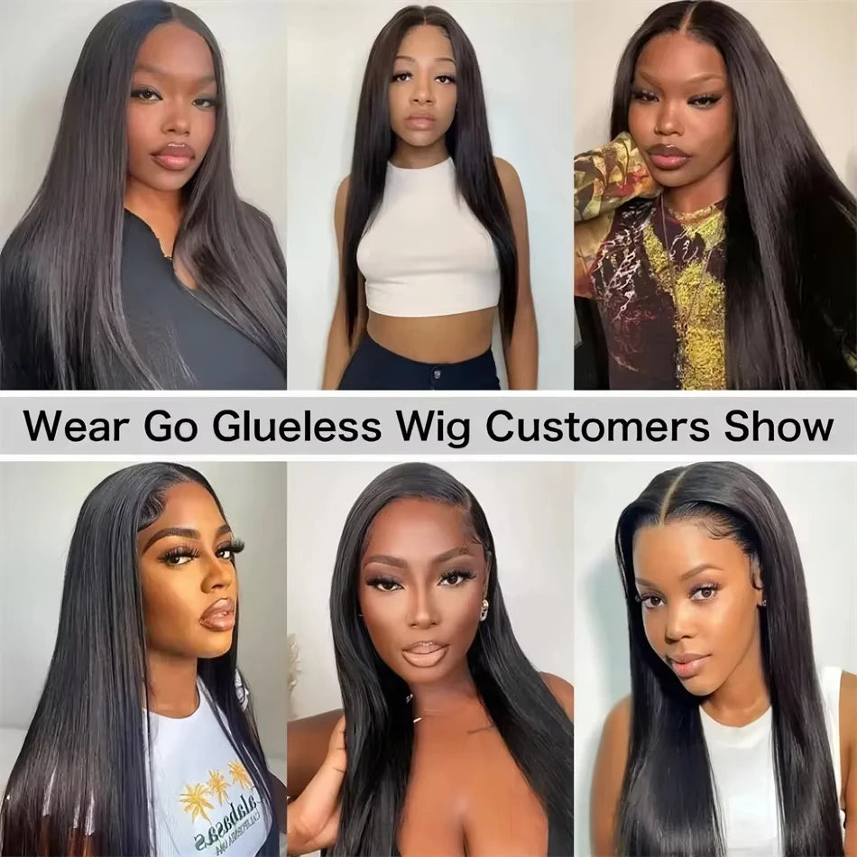 Glueless HD Lace Bone Straight 5x5 Pre-Cut Lace Closure Remy Human Hair Wig (26+ Inch, Transparent Swiss Lace)