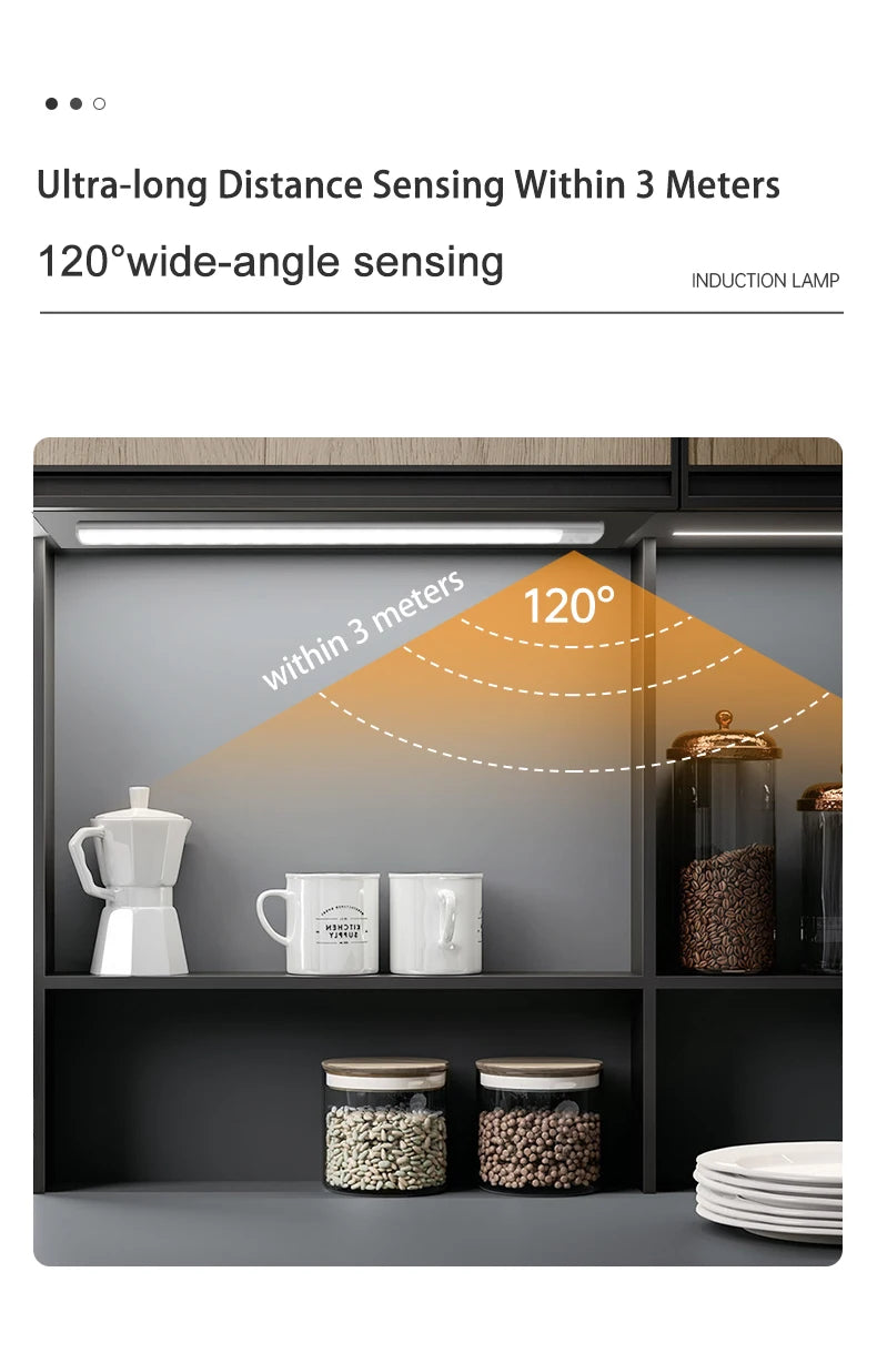 Wireless Motion Sensor LED Light – USB Rechargeable Night Lamp for Closet, Cabinet & Kitchen