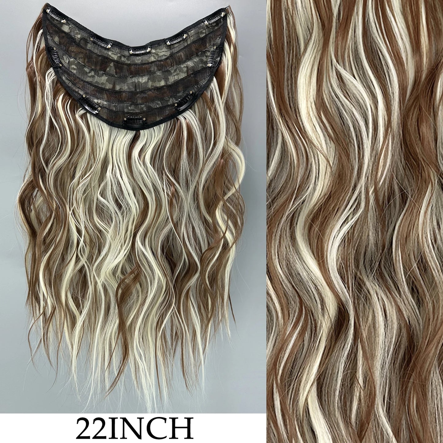 7Pcs Clip-in Hair Extensions | 24 Inch Straight | 60 Colors | Heat Resistant Fiber