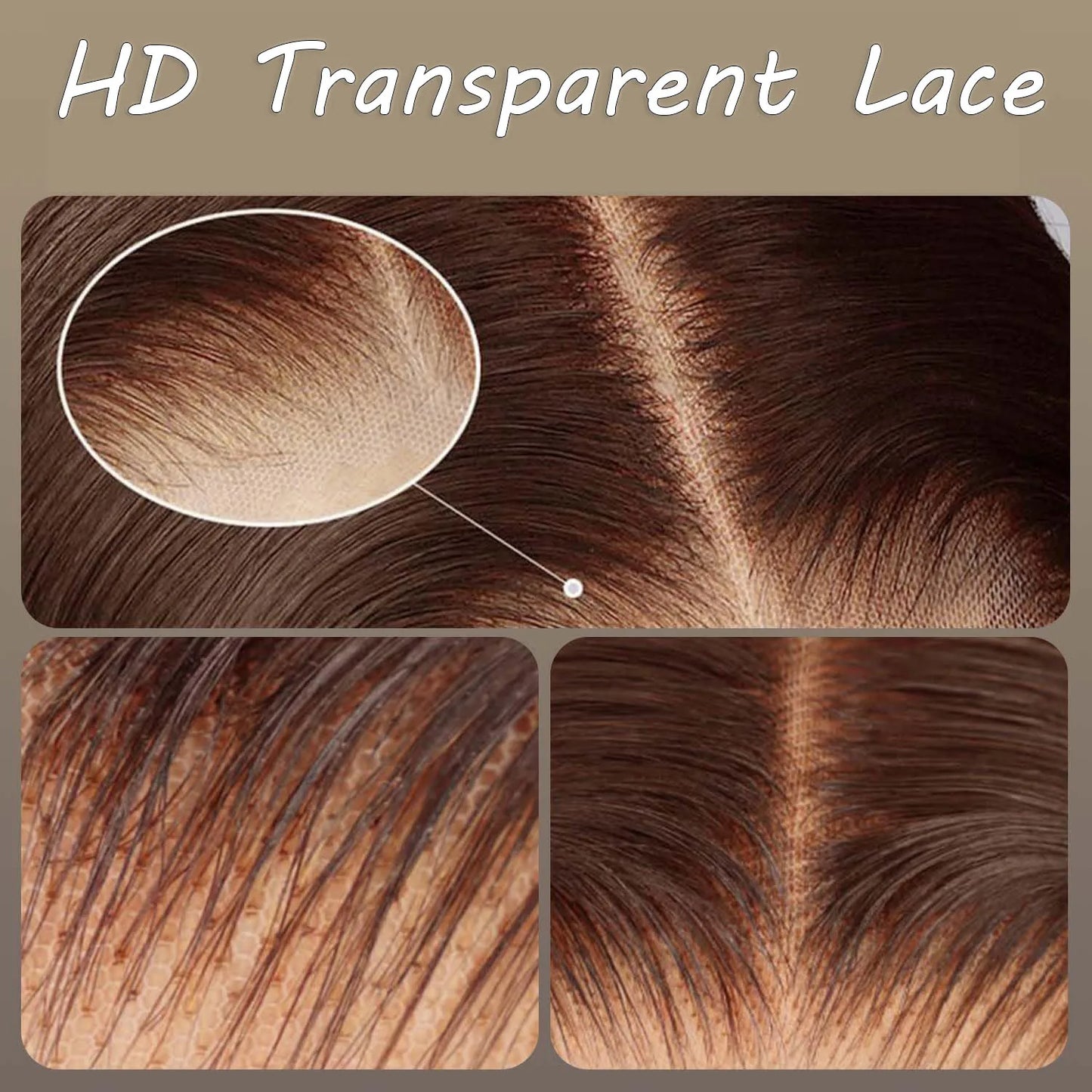 Chocolate Brown 13x4 Body Wave Transparent Lace Front Human Hair Wig – Pre-Plucked, 200% Density, 30 Inch