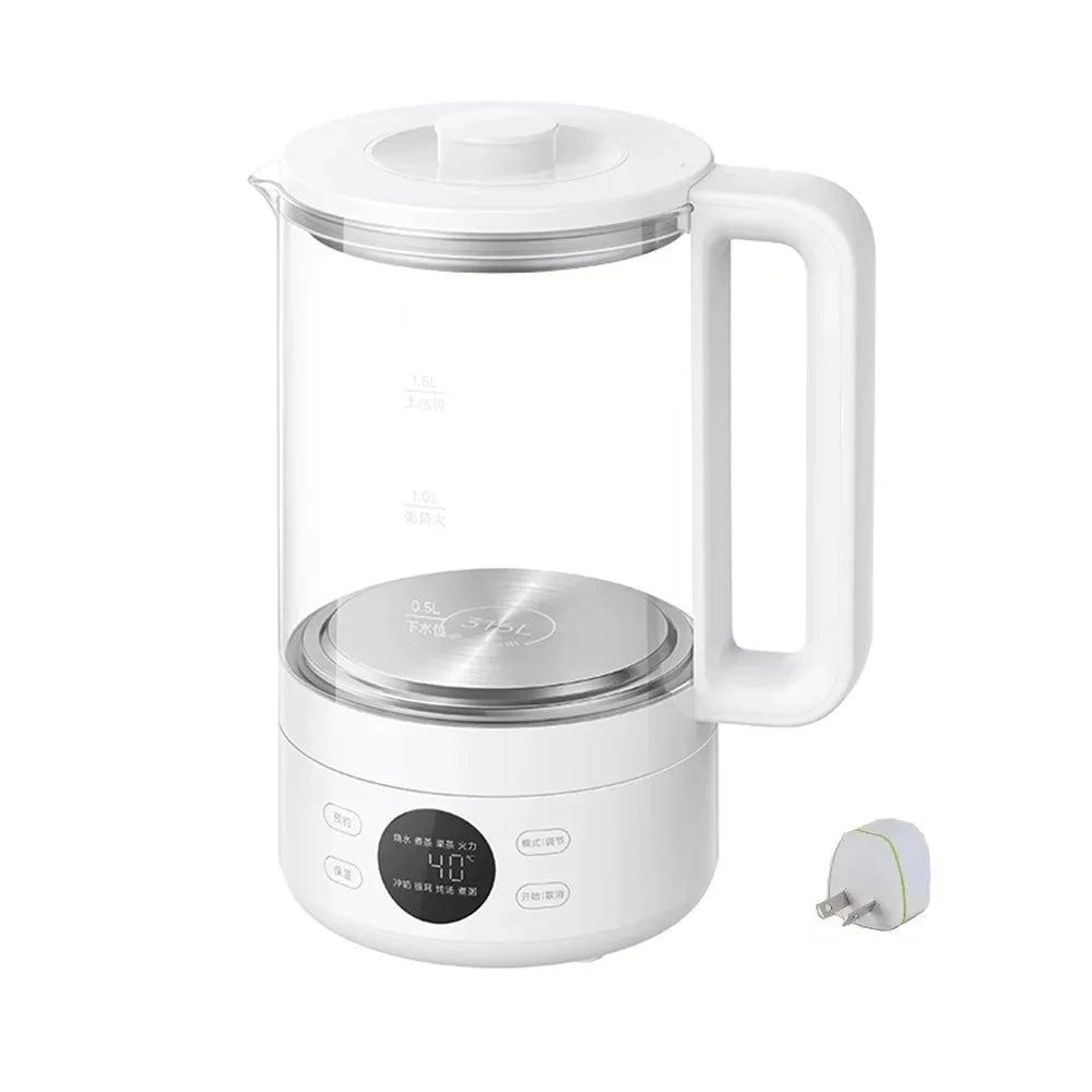 Xiaomi Mijia Smart Health Kettle S1 – 1.5L High Borosilicate Glass, 316L Stainless Steel, 1000W Power