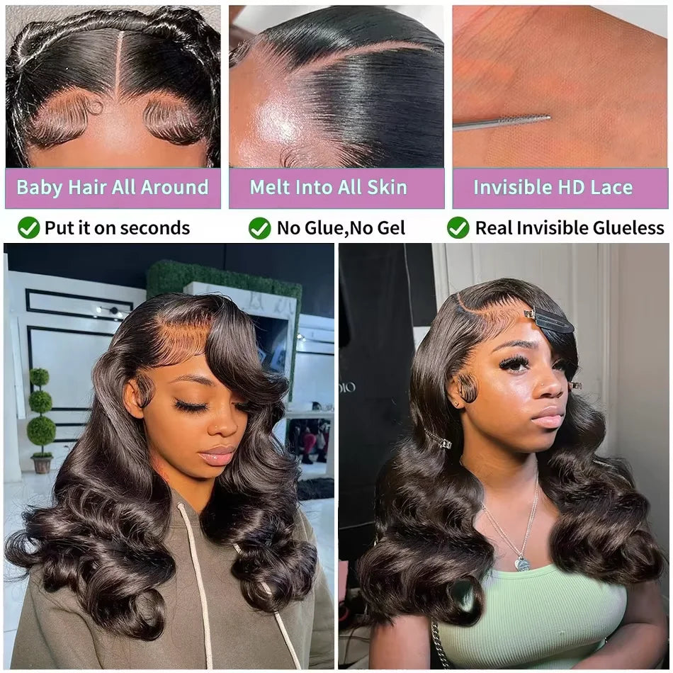 250% Density Body Wave HD Lace Frontal Bob Wig (13x4) – Glueless Brazilian Remy Human Hair