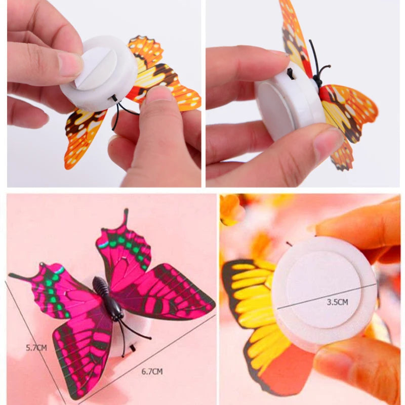 Ranpo Butterfly LED Wall Light – Colorful Glowing Stickable DIY Decoration Lamp for Bedroom, Living Room & Holidays