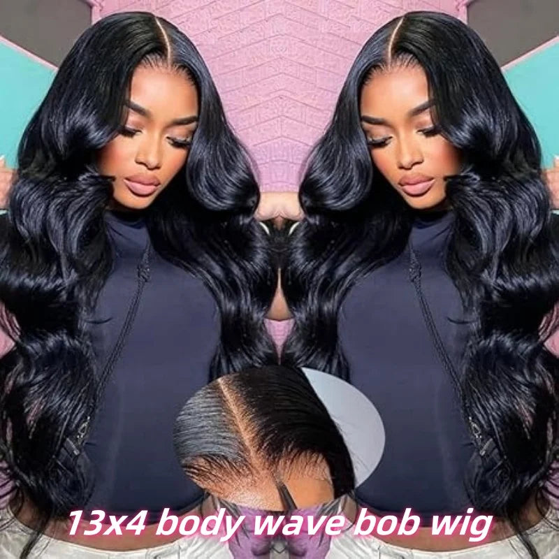 Frolo Bob Wig 5x5 HD Lace Closure Short Glueless Body Wave Human Hair Wig (220 Density, Brazilian Remy, 8–16 Inch)