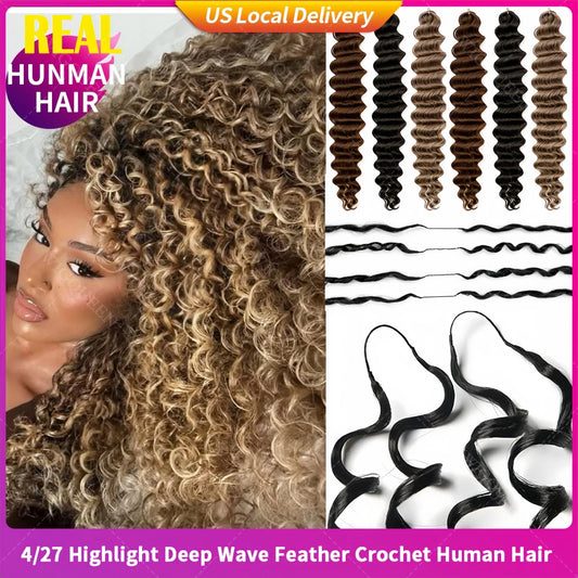 Deep Wave Crochet Hair Extensions – 12A Grade 100% Remy Human Hair