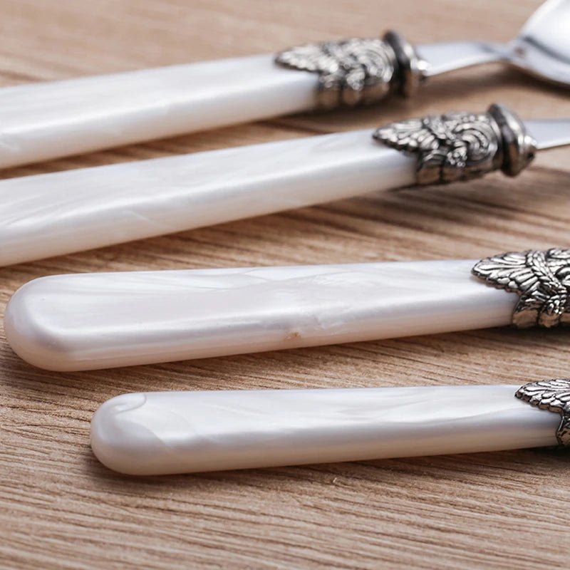 2025 Stainless Steel Flatware Set – Modern Spoon, Fork & Knife Dinnerware for Wedding & Home