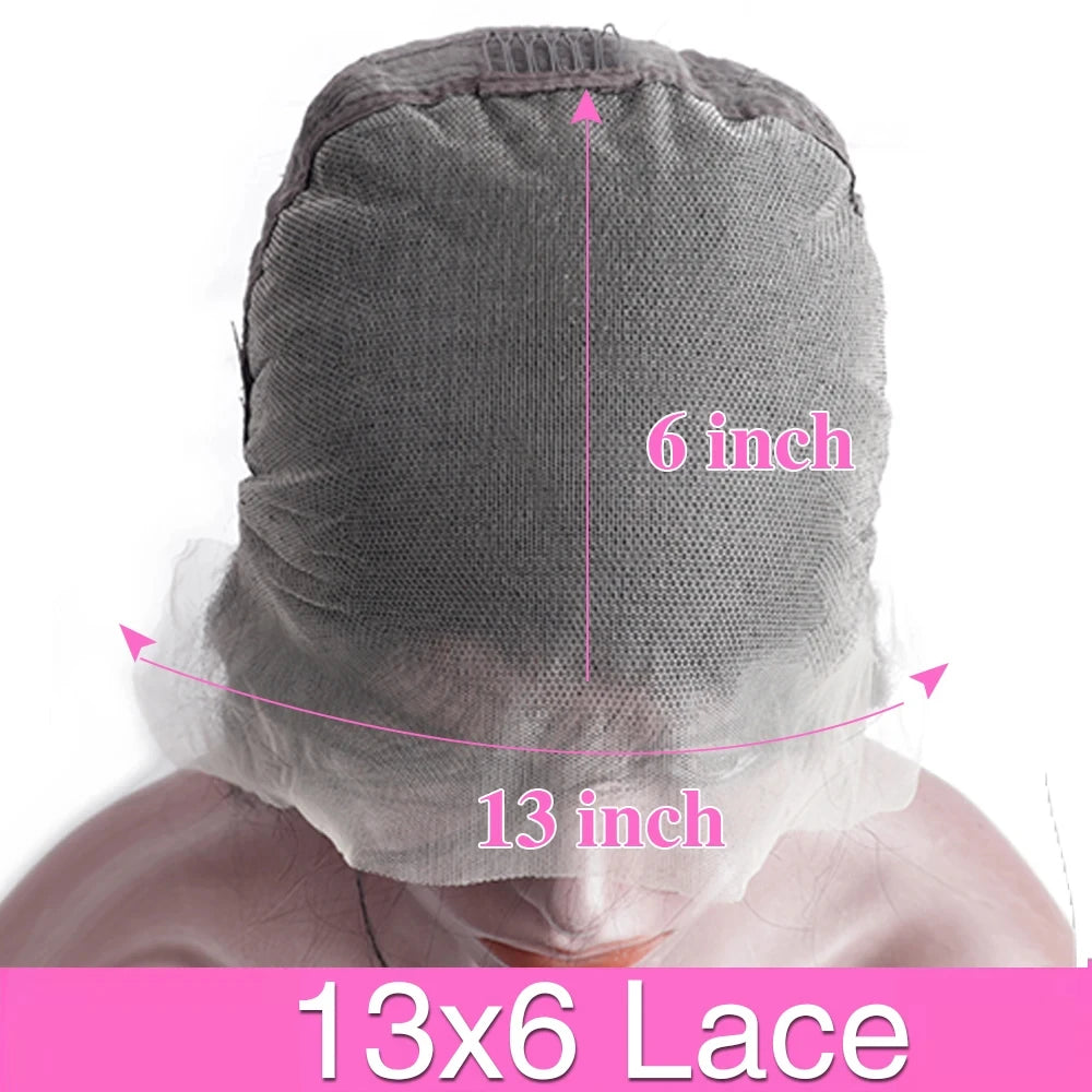 30–38 Inch Deep Wave 13x6 HD Lace Front Human Hair Wig – 200% Density Remy Curl 360 Full Lace Frontal