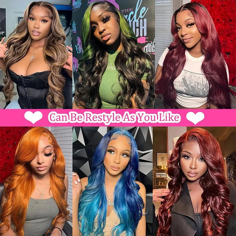 13x4 & 13x6 Body Wave HD Transparent Lace Front Human Hair Wig – Brazilian Remy Glueless Wig