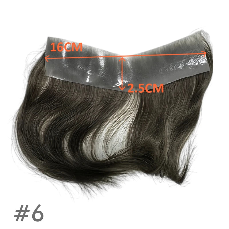 Men's V-Style Hairline Toupee | Human Hair PU Base Hair System