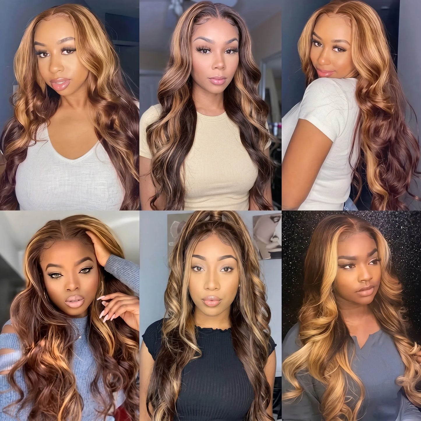 Highlight Ombre Body Wave Hair Bundles | 100% Brazilian Remy Human Hair | #613 & 4/27 | 16-34 Inch