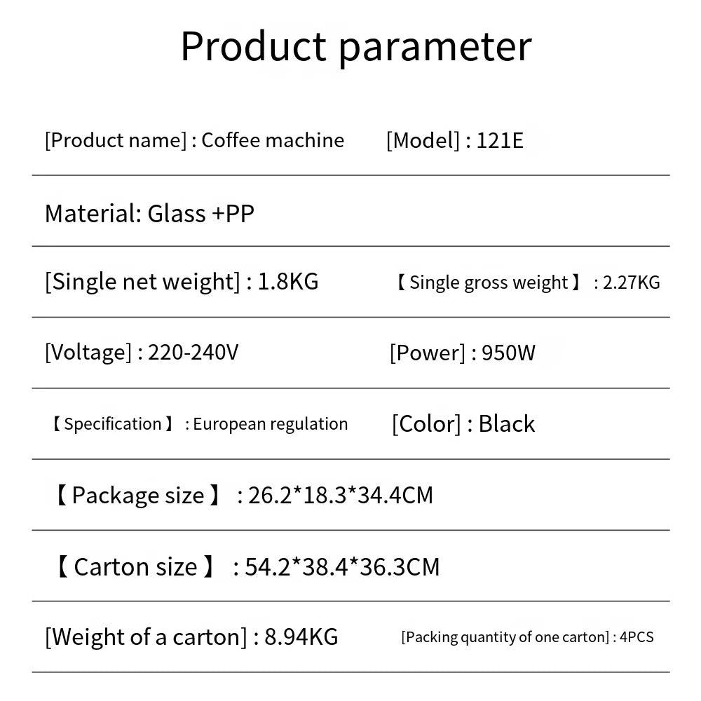 SK 950W Electric Drip Coffee Maker — Semi-Automatic Stainless Steel Machine for Home & Office