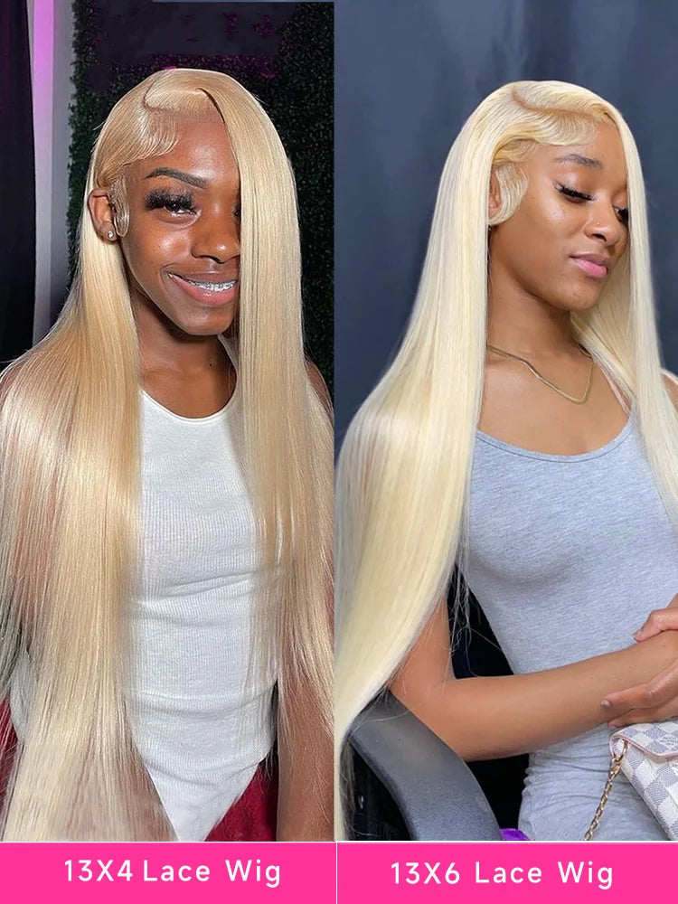 HD Transparent 613 Blonde 13x4 / 13x6 / 360 Lace Front Human Hair Wig – Bone Straight, Pre-Plucked, High Density