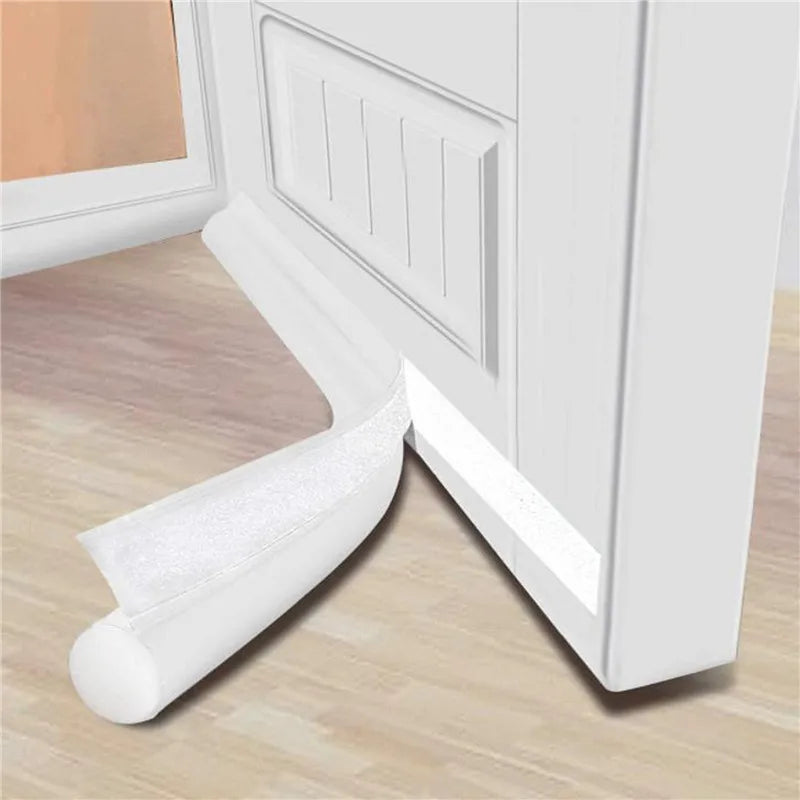 Adjustable Door Bottom Seal Strip | PU Leather Weather Blocker & Draft Stopper – Anti-Cold Gap Protector