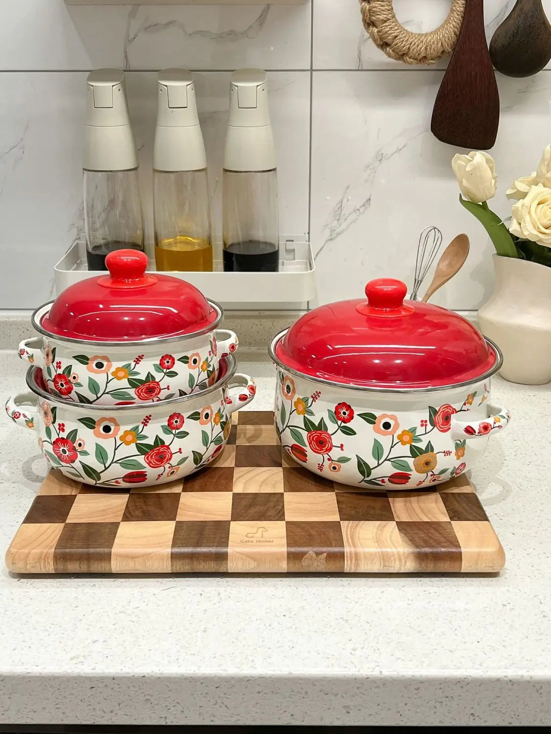 Enamel Stew Pot – Thickened Non-Stick Stock Pot for Soup & Noodles