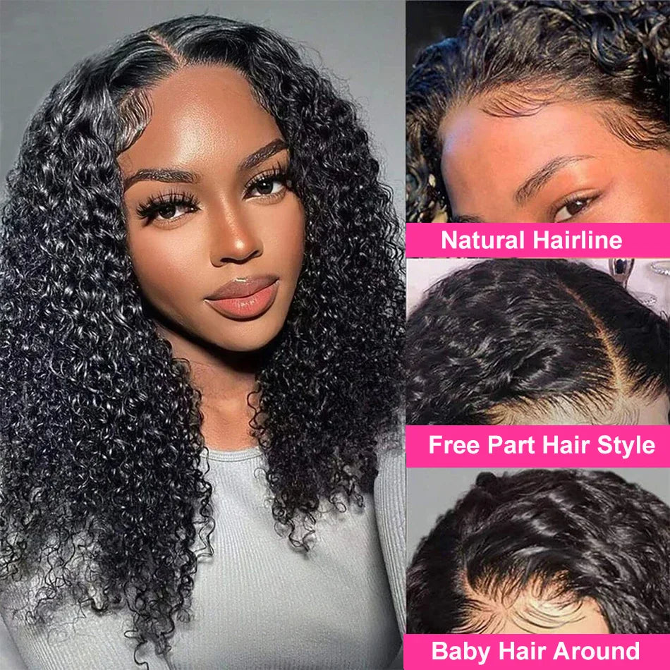 Brazilian Glueless Curly Bob Wig (Deep Water Wave) | HD Lace Front 13x4 / 13x6 | 100% Remy Human Hair